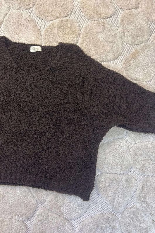 Hygge Boucle Slouch Knit Coffee Bean /20 =